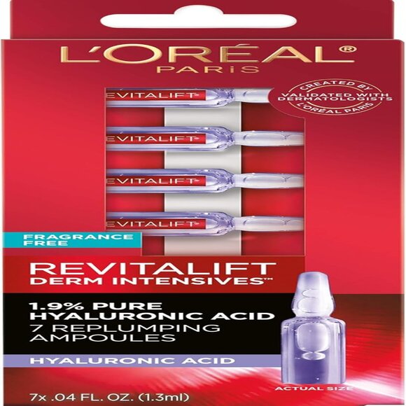 3 BOXES OF L'Oreal Paris 7 Day Revitalift Derm Intensives Hyaluronic Acid Serum - Picture 2 of 7